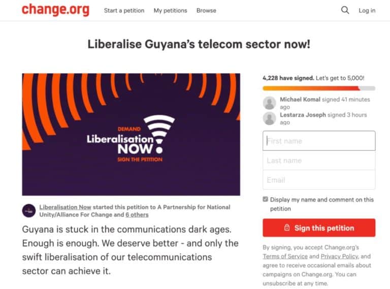 Digicel supports Guyana #LiberalisationNOW petition